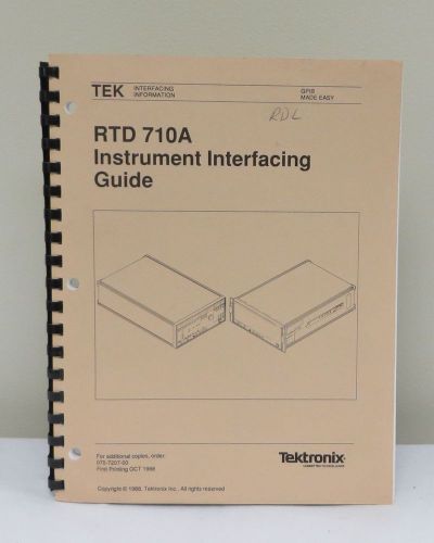 Tektronix RTD 710A Instrument Interfacing Guide