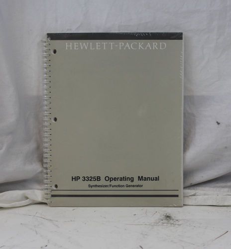 HP 3325B Operating Manual Agilent NEW
