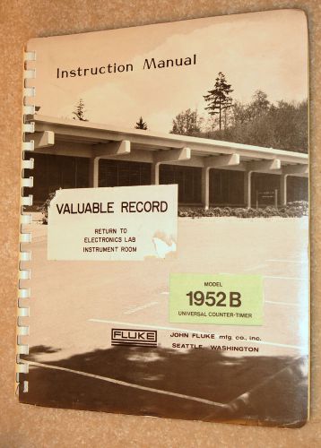 Fluke 1952B Universal Counter/Timer Instruction Manual, Original