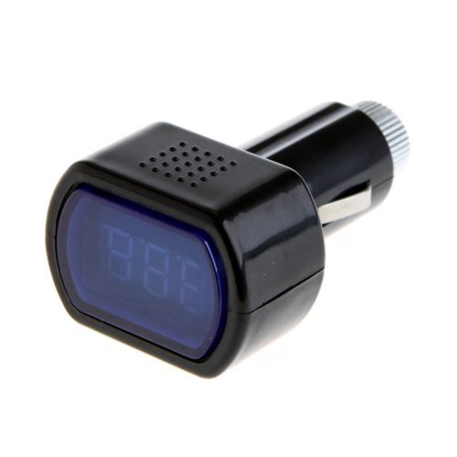 12v/24v lcd digital cigarette lighter car voltmeter gauge electric voltage meter for sale
