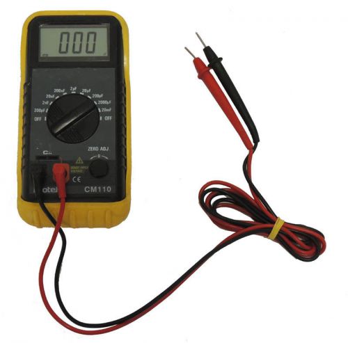 Protek cm110 capacitance meter handheld &amp; protective holder &amp; test lead/warranty for sale