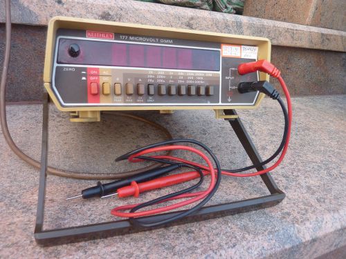KEITHLEY 177 MICROVOLT DIGITAL MULTIMETER  WITH TEST LEADS.  FUNCTIONAL.