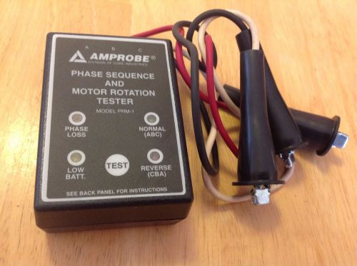 Amprobe phase sequence and motor rotation tester model prm-1 for sale