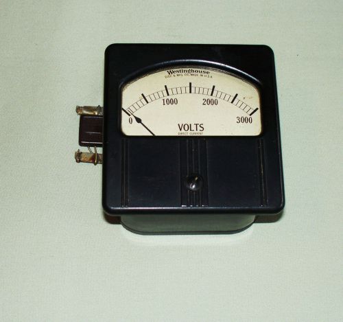 Westinghouse Precision 0-3000 D.C. Volt Panel Voltmeter  USA