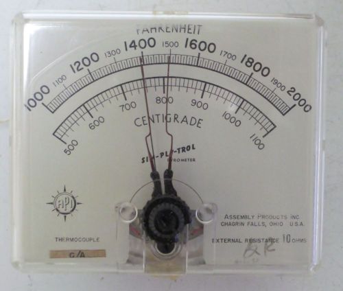 Vintage analog self powered pyrometer sim-ply-trol controller 1000-2000° f for sale