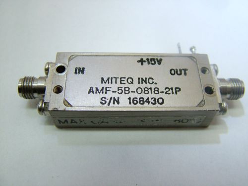 MITEQ RF AMPLIFIER 8GHz - 17GHz 23db 21dbm AMF-5B-0818-21P