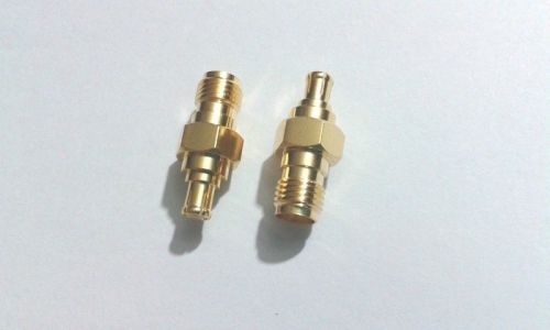 2pcs Gold SMA female jack to MCX male plug RF coaxial adapter
