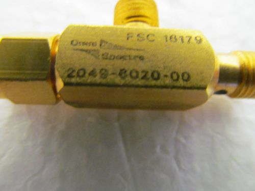 OMNI SPECTRA 2049-6020-00, 20 DB COUPLER, 1-12.4 GHz, SMA(M/F),GOLD PLATED, USED