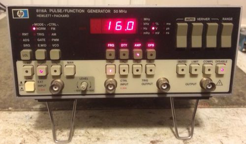 HP 8116A Pulse Function Generator 50 MHz with HPIB Working And Clean