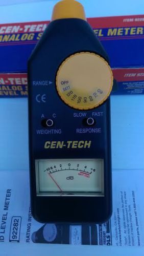 CEN-TECH Analog Sound Level Meter Model 92282