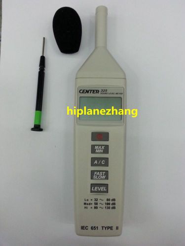 Compact Size Sound Level Meter Tester 30-130dB Resolution 0.1dB Center 325