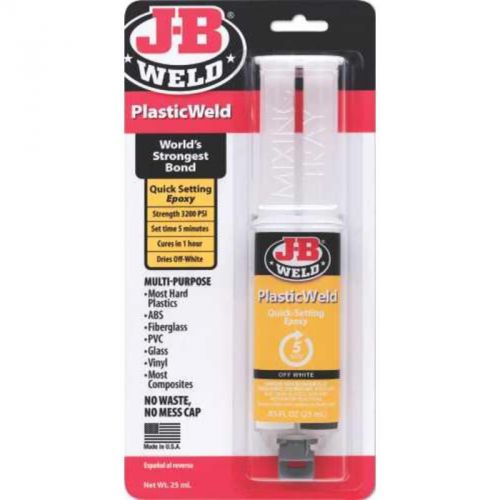 Plasticwld epxy syringe 25ml 50132 j-b weld company epoxy adhesives 50132 for sale
