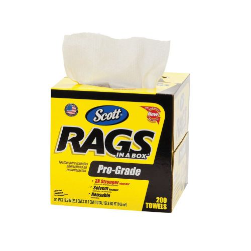 Kimberly-clark scott 39364 pro-grade disposable rags, white (box of 200) new for sale