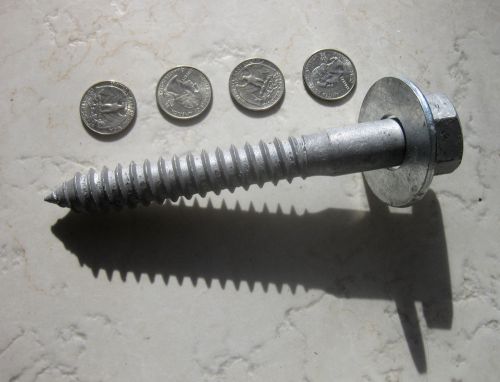 10 hex lag screws bolts 3/4 x 6&#034; 6in. hot dip galvanized, with 10 washers! for sale