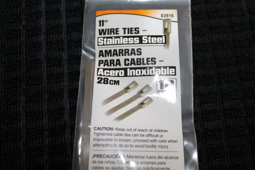 Stainless Steel Wire Ties 10pc.  11&#034; long
