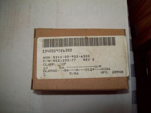 10=ms21333-77 cushioned loop clamp pipe tube new avg 1&#034; nom. inside diameter for sale