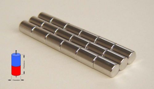 50pcs of  n52, 1/8&#034;dia x 1/4&#034;neodymium cylinder magnets for sale