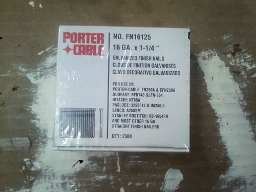 PORTER-CABLE FN16125 16 Gauge 1-1/4-Inch Straight Finish Nails (2500-Pack)