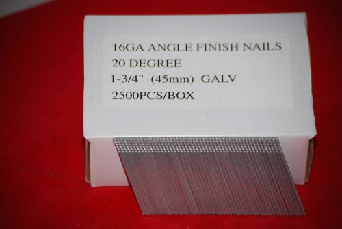1-3/4&#034; 16 Gauge Angled Finish Nails for Paslode &amp; DeWalt Nailers 2500/Box