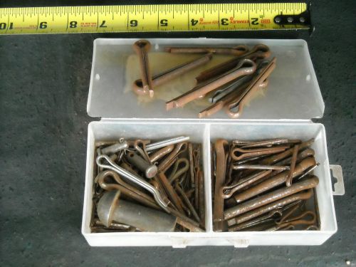 Lot of Cotter pins large and medium, and some clevis pins.