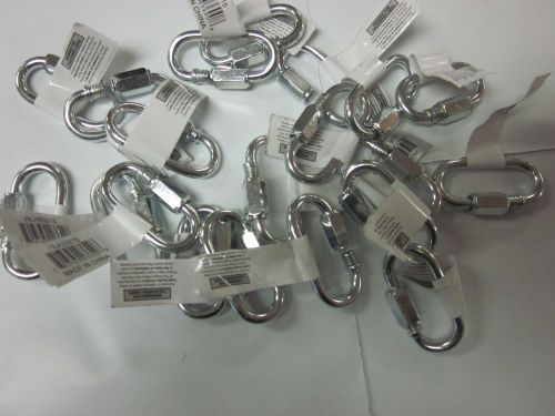 LOT OF ~ 20 ~ 4mm 5/32&#034; X 1-1/2&#034; ZINC PLATED HOOK QUICK LINKS LINK BOAT HOLD ETC