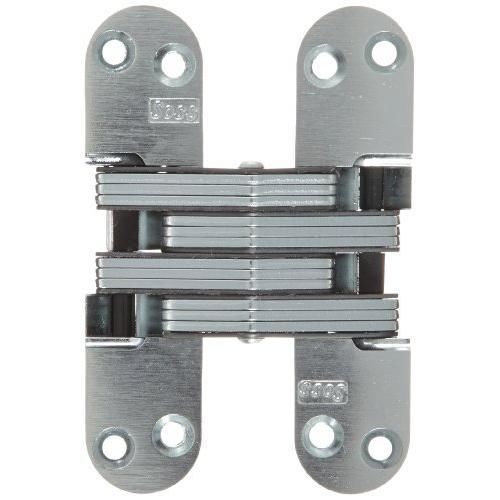 Soss mortise mount invisible hinge with 8 holes, zinc, satin chrome finish, new for sale