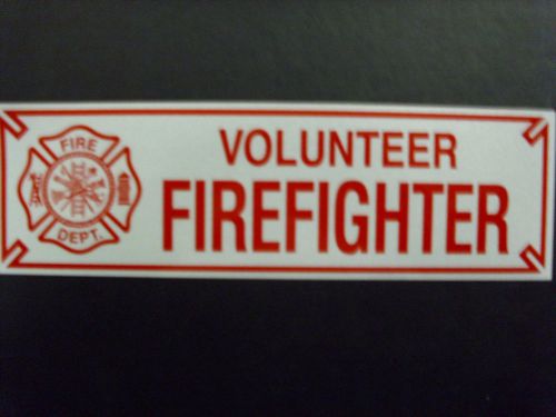 VOLUNTEER FIREFIGHTER 10&#034; Sticker Decal with MALTESE CROSS 3M