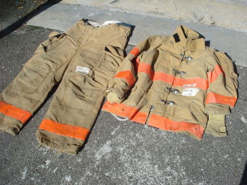 Set 38x30 Pants Jacket Coat 42x36 Firefighter Turnout Gear JANESVILLE...S38