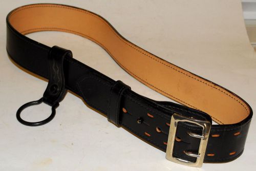 Gall&#039;s Gear Belt Size 42 Black Leather with Baton Holder