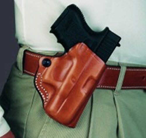Desantis DL019TAY8Z0 Mini Scabbard Belt Holster Tan Gun Glock 42 Hand Right
