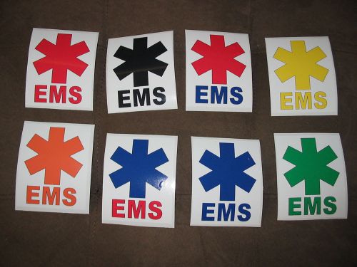 EMS MULTI COLOR DECAL LOT Huge Sticker 4 Fire Ambulance Blue Wholesale Fireman