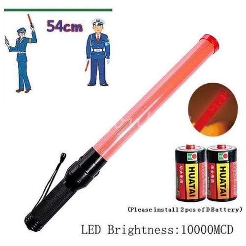 Red traffic control road safety warning police led light magnet wand baton for sale