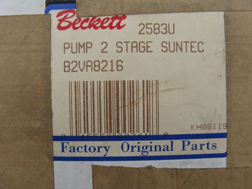 Beckett suntec two stage oil pump b2va8216 3 - 2 gph, 100 - 200  psi # 2583u for sale