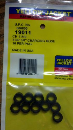 Yellow jacket, refrigeration hose gaskets (10)  for 3/8&#034; hoses, part #19011 for sale