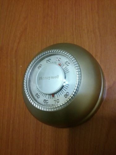 Honeywell T26A 1433 Thermostat Heat Only Round Gold NO Subbase