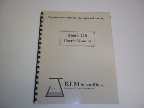 KEM SCIENTIFIC 210 TEMP CONTROL FOR RESEARCH AND INDUSTRY USERS MANUAL - NEW
