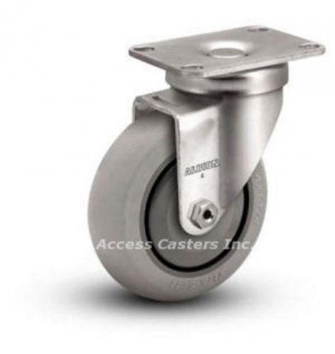 5a02xs 5&#034; x 1-1/4&#034; swivel plate caster, extra soft round tread wheel, 325 lb cap for sale
