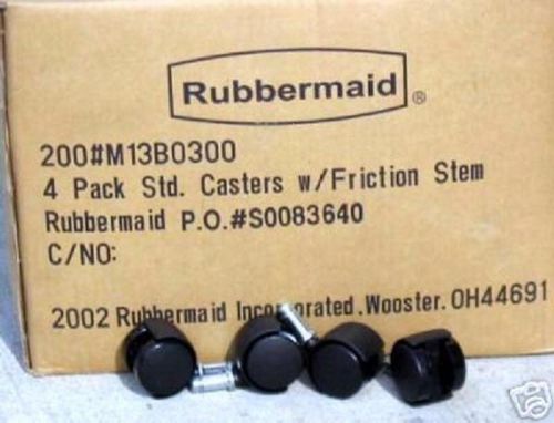 LOT OF 12 BLACK RUBBERMAID SWIVEL CASTERS NEW SEALED