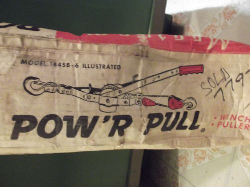 Vintage Maasdam  Pow&#039;r Pull  1 Ton Winch Puller Steel 144SB-6 NOS