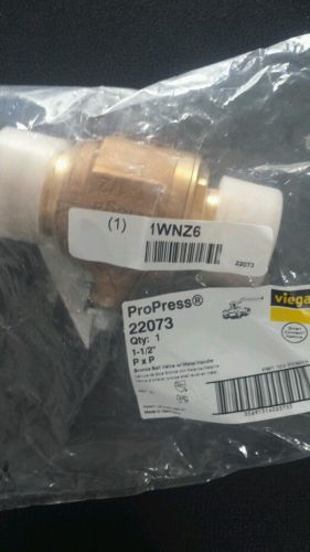 Viega propress 1-1/2&#034; p x p bronze ball valve w/metal handle  22073 for sale