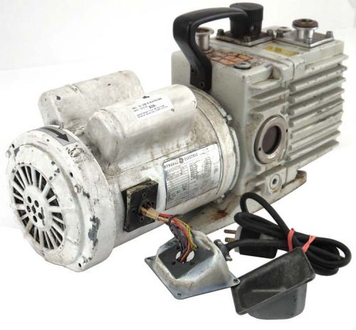 Leybold-heraeus trivac d8a dual stage mechanical vacuum pump +1725rpm 1hp motor for sale
