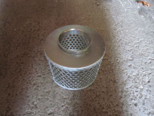 New 3&#034; Round Hole Strainer - female NPT screws on to male end of suction hose