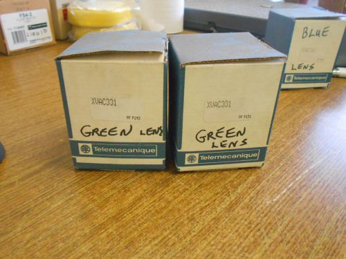 NEW LOT OF 2 TELEMECANIQUE GREEN STACK LIGHT XVAC331