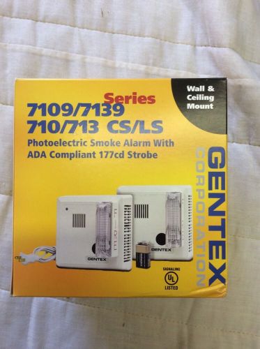 Gentex series 7109/7139 710/713 cs/ls photoelectric smoke alarm strobe 7109cs-w for sale