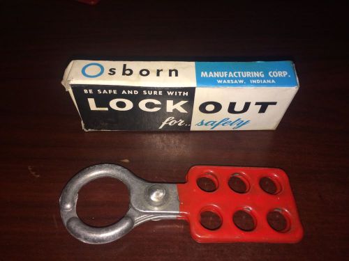 Osborn safety lock out tag out #og-80 red poly resin handle 6 lock design 1&#034; dia for sale