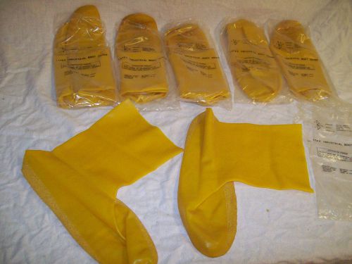 Lot of 6 pair new latex industrial bot covers size XL