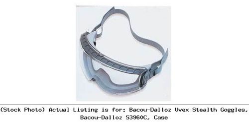 Bacou-Dalloz Uvex Stealth Goggles, Bacou-Dalloz S3960C, Case Safety Glasses