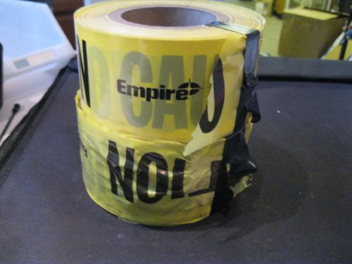 2 partial rolls of yellow caution tape (e5) for sale