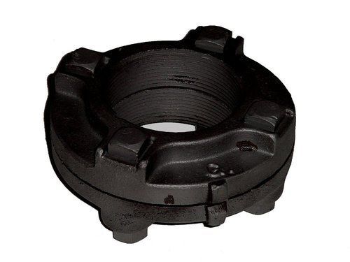 Lot of Two (2) 3-1/2&#034; Cast Iron Flange Union, Black, NPT Thd