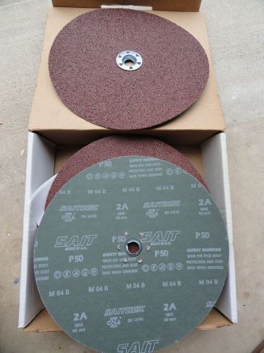 Sait fiber discs, 9 1/8&#034; x 5/8-11, 50 grit sait-lok for sale